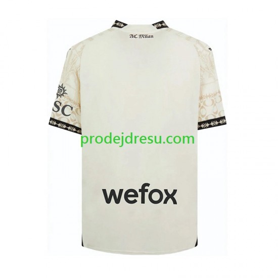 AC Milán Dresy Fotbal Muž Čtvrtý 2023-2024 Krátký rukáv