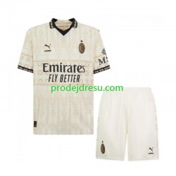 AC Milán Dresy Fotbal Dětský Čtvrtý 2023-2024 Krátký rukáv