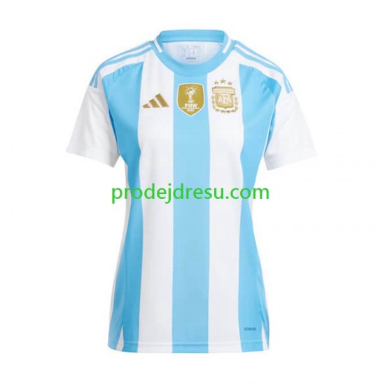 Argentina Dresy Fotbal Copa America 2024 Žena Domácí  Krátký rukáv