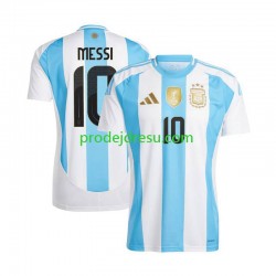 Argentina Dresy Fotbal Lionel Messi 10 Copa America 2024 Muž Domácí  Krátký rukáv