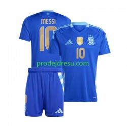 Argentina Dresy Fotbal Lionel Messi 10 Copa America 2024 Dětský Venkovní  Krátký rukáv