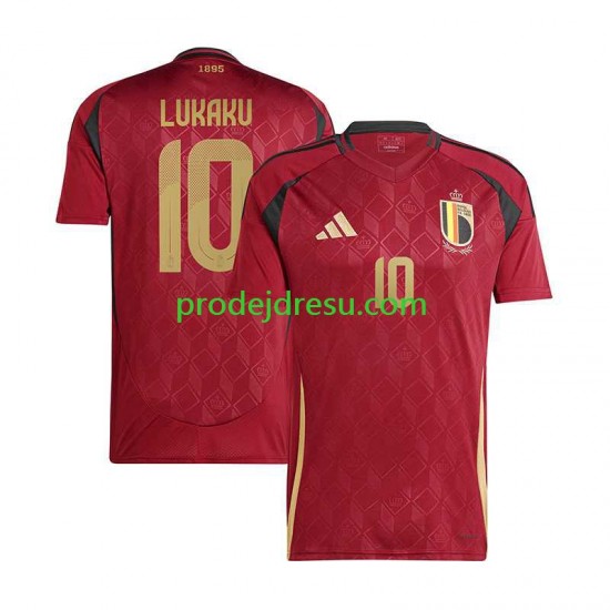 Belgie Dresy Fotbal Romelu Lukaku 10 Muž Domácí Euro 2024 Krátký rukáv