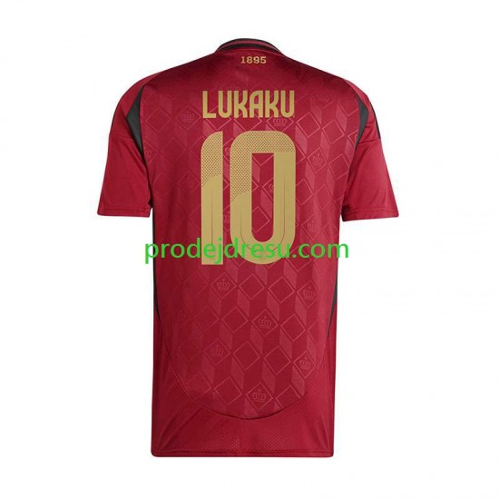 Belgie Dresy Fotbal Romelu Lukaku 10 Muž Domácí Euro 2024 Krátký rukáv