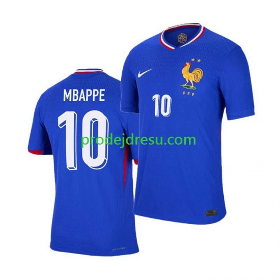 Francie Dresy Fotbal Mbappé Kylian 10 Muž Domácí Euro 2024 Krátký rukáv