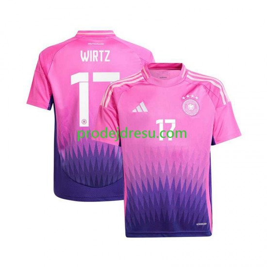 Německo Dresy Fotbal Florian Wirtz 17 Muž Venkovní Euro 2024 Krátký rukáv