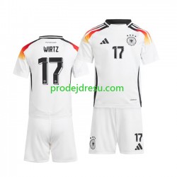 Německo Dresy Fotbal Florian Wirtz 17 Dětský Domácí Euro 2024 Krátký rukáv