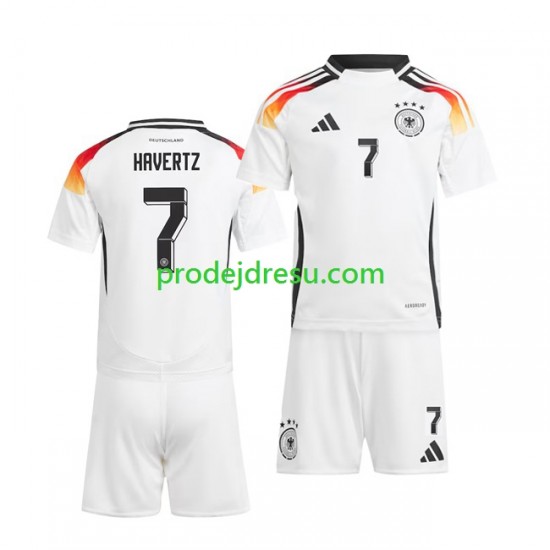 Německo Dresy Fotbal Havertz 7 Dětský Domácí Euro 2024 Krátký rukáv