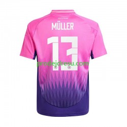 Německo Dresy Fotbal Thomas Muller 13 Muž Venkovní Euro 2024 Krátký rukáv