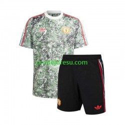 Manchester United Dresy Fotbal Stone Roses Dětský Domácí 2023-2024 Krátký rukáv