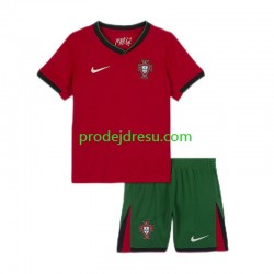 Portugalsko Dresy Fotbal Dětský Domácí Euro 2024 Krátký rukáv