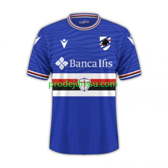 Sampdoria Dresy Fotbal Muž Domácí 2023-2024 Krátký rukáv