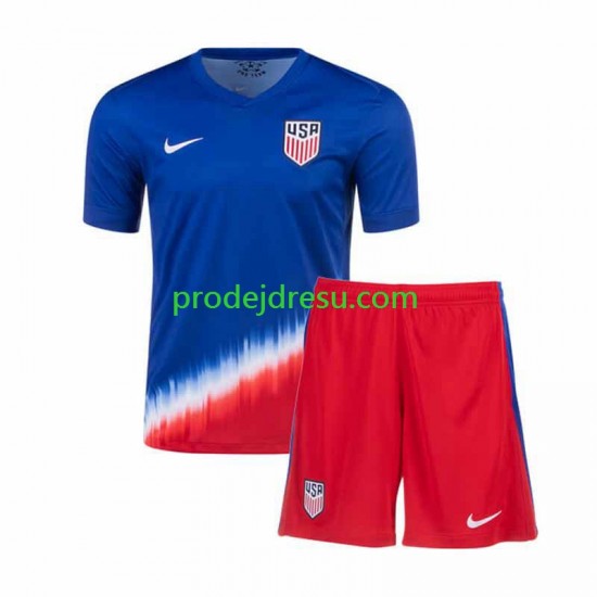 Spojené Státy Americké Dresy Fotbal Dětský Venkovní 2024 Krátký rukáv