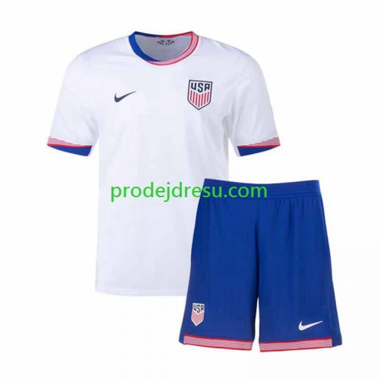 Spojené Státy Americké Dresy Fotbal Dětský Domácí 2024 Krátký rukáv