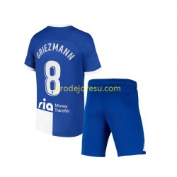 Atlético Madrid Dresy Fotbal Griezmann 8 120 Anniversary Dětský Domácí 2022-2023 Krátký rukáv