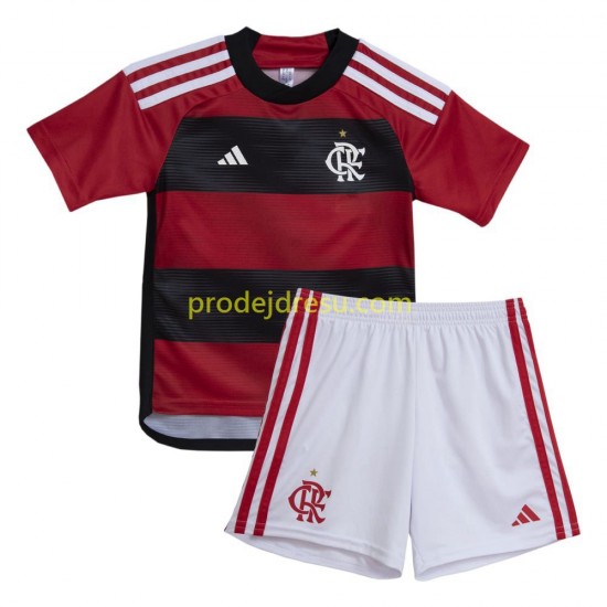 CR Flamengo Dresy Fotbal Dětský Domácí 2023-2024 Krátký rukáv