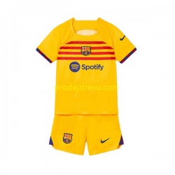 FC Barcelona Dresy Fotbal Dětský Čtvrtý 2022-2023 Krátký rukáv