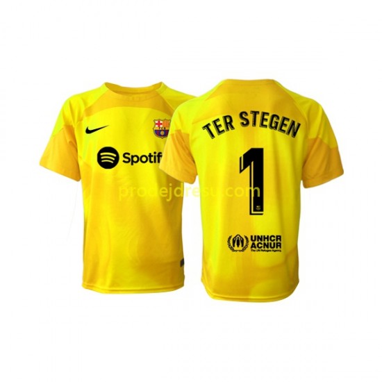 FC Barcelona Dresy Fotbal Ter Stegen 1 Brankářské Muž Čtvrtý 2022-2023 Krátký rukáv