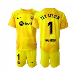 FC Barcelona Dresy Fotbal Ter Stegen 1 Brankářské Dětský Čtvrtý 2022-2023 Krátký rukáv