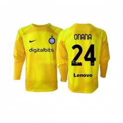 Inter Milán Dresy Fotbal Andre Onana 24 Brankářské Muž Venkovní 2022-2023 Dlouhý rukáv