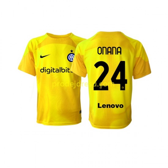 Inter Milán Dresy Fotbal Andre Onana 24 Brankářské Muž Venkovní 2022-2023 Krátký rukáv
