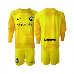 Inter Milán Dresy Fotbal Brankářské Dětský Venkovní 2022-2023 Dlouhý rukáv