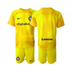Inter Milán Dresy Fotbal Brankářské Dětský Venkovní 2022-2023 Krátký rukáv