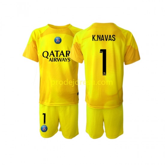 Paris Saint-Germain Dresy Fotbal K.NAVAS 1 Brankářské Dětský Alternativní 2022-2023 Krátký rukáv