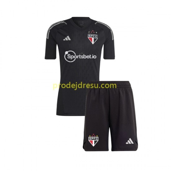 Sao Paulo Dresy Fotbal Brankářské Dětský Domácí 2023-2024 Krátký rukáv