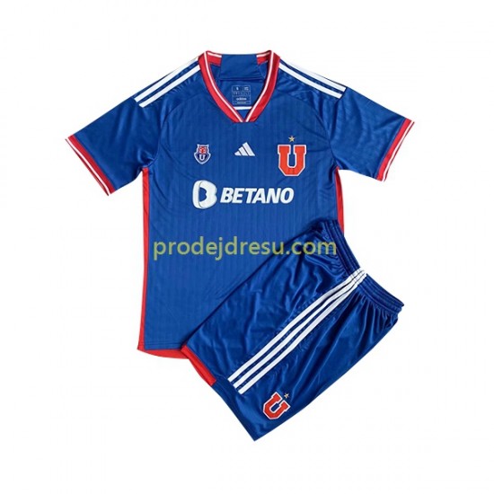 Universidad de Chile Dresy Fotbal Dětský Domácí 2023 Krátký rukáv