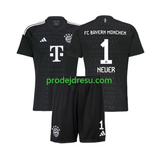 FC Bayern Mnichov Dresy Fotbal Manuel Neuer 1 Brankářské Dětský Domácí 2023-2024 Krátký rukáv