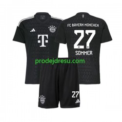 FC Bayern Mnichov Dresy Fotbal Yann Sommer 27 Brankářské Dětský Domácí 2023-2024 Krátký rukáv