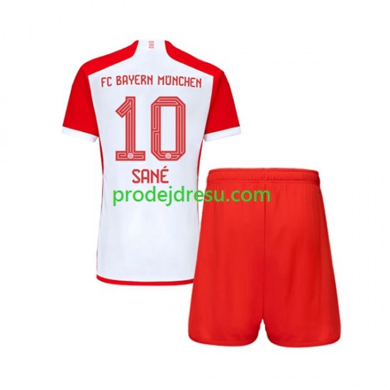 FC Bayern Mnichov Dresy Fotbal Leroy Sane 10 Dětský Domácí 2023-2024 Krátký rukáv