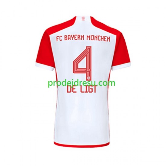 FC Bayern Mnichov Dresy Fotbal Matthijs de Ligt 4 Muž Domácí 2023-2024 Krátký rukáv
