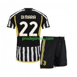 Juventus Dresy Fotbal Angel Di Maria 22 Dětský Domácí 2023-2024 Krátký rukáv
