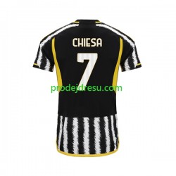 Juventus Dresy Fotbal Federico Chiesa 7 Muž Domácí 2023-2024 Krátký rukáv