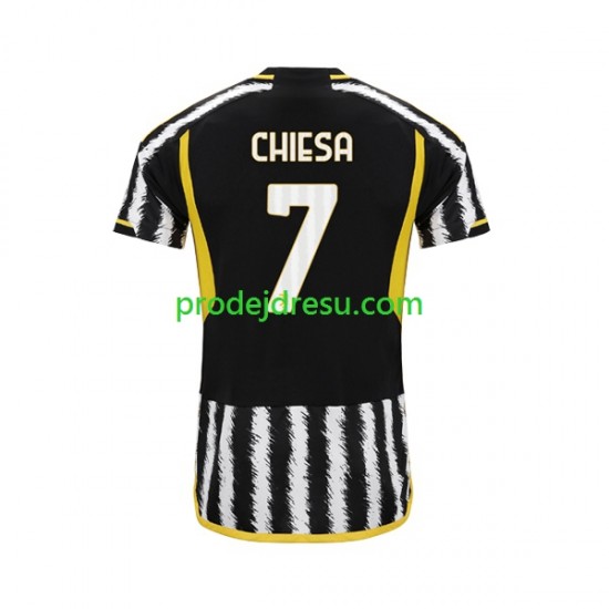 Juventus Dresy Fotbal Federico Chiesa 7 Muž Domácí 2023-2024 Krátký rukáv