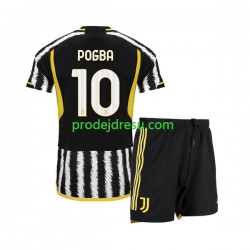 Juventus Dresy Fotbal Paul Pogba 10 Dětský Domácí 2023-2024 Krátký rukáv