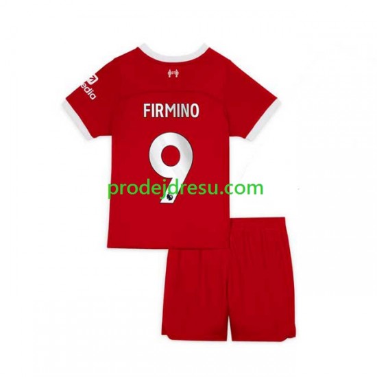 Liverpool Dresy Fotbal Roberto Firmino 9 Dětský Domácí 2023-2024 Krátký rukáv