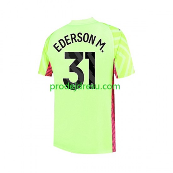 Manchester City Dresy Fotbal Ederson Moraes 31 Brankářské Muž Alternativní 2023-2024 Krátký rukáv