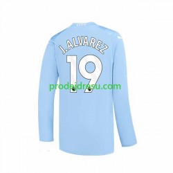 Manchester City Dresy Fotbal J. ALVAREZ 19 Muž Domácí 2023-2024 Dlouhý rukáv