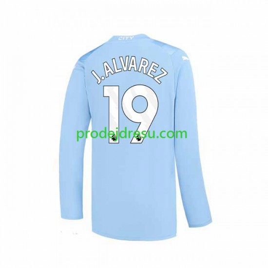 Manchester City Dresy Fotbal J. ALVAREZ 19 Muž Domácí 2023-2024 Dlouhý rukáv