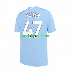 Manchester City Dresy Fotbal Phil Foden 47 Muž Domácí 2023-2024 Krátký rukáv
