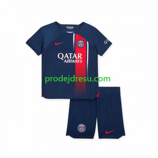 Paris Saint-Germain Dresy Fotbal Dětský Domácí 2023-2024 Krátký rukáv