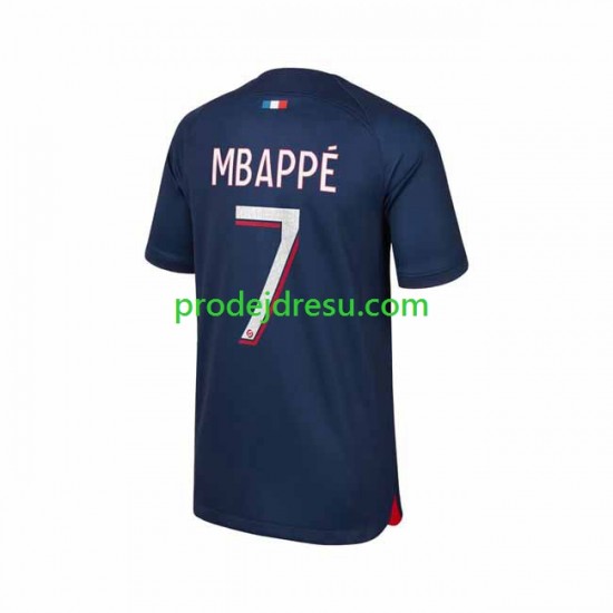 Paris Saint-Germain Dresy Fotbal Mbappé 7 Muž Domácí 2023-2024 Krátký rukáv