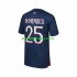 Paris Saint-Germain Dresy Fotbal N.Mendes 25 Muž Domácí 2023-2024 Krátký rukáv