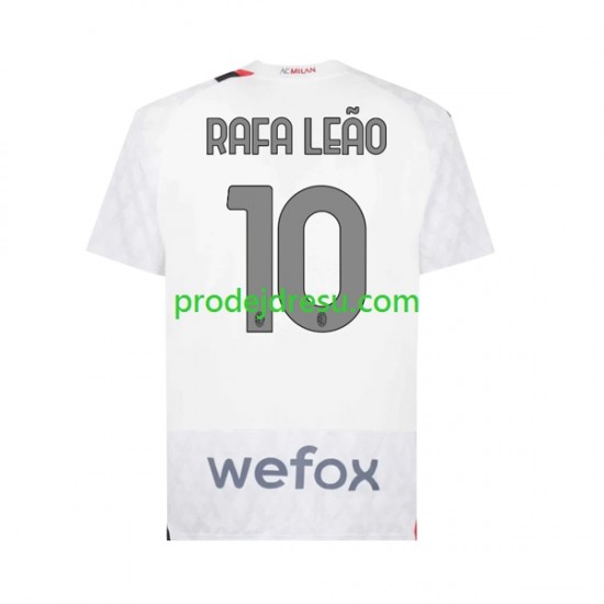 AC Milán Dresy Fotbal Rafael Leao 10 Muž Venkovní 2023-2024 Krátký rukáv