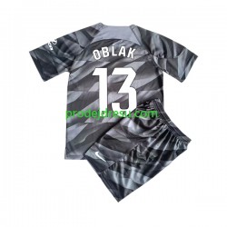 Atlético Madrid Dresy Fotbal JAN OBLAK 13 Brankářské Dětský Domácí 2023-2024 Krátký rukáv
