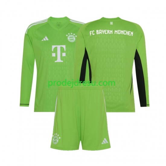 FC Bayern Mnichov Dresy Fotbal Brankářské Dětský Venkovní 2023-2024 Dlouhý rukáv
