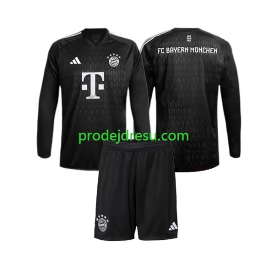 FC Bayern Mnichov Dresy Fotbal Brankářské Dětský Domácí 2023-2024 Dlouhý rukáv