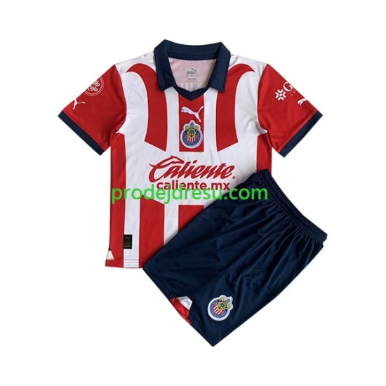CD Guadalajara Dresy Fotbal Dětský Domácí 2023-2024 Krátký rukáv